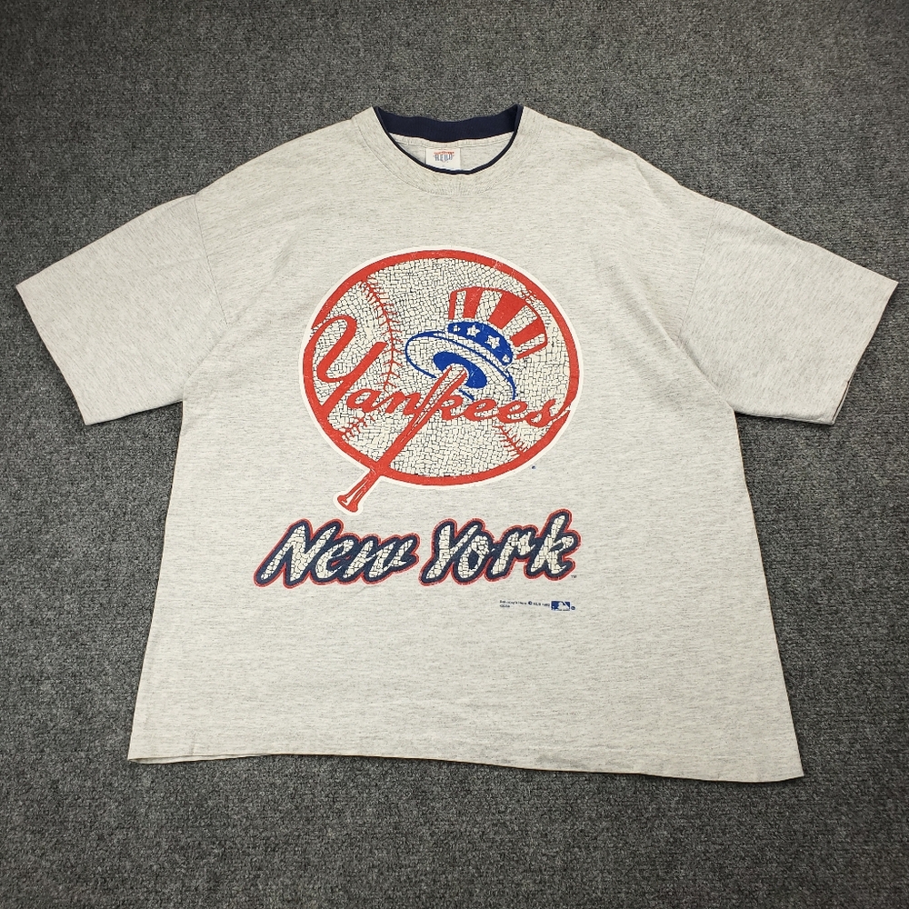 Vintage 1992 New York Yankees T Shirt XL Saturdays Hero Graphic Tee MLB Spellout